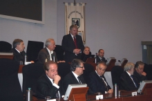 Immagine della sala del Consiglio Regionale durante la cerimonia.