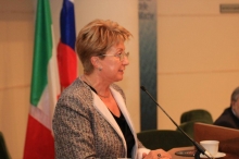Natela Scenghelia, Presidente della Rappresentanza commerciale Russa in Italia, in visita nelle Marche
