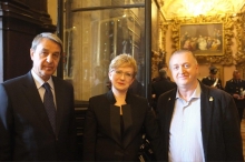 con Olga Burova, direttore del coro Chamber Choir Ozareine (Mosca) e Roberto Stefanelli