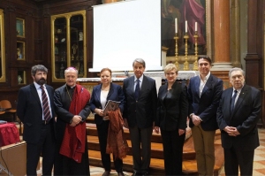 da sx: Punzi, Mons. Tonucci, la moglie e S.E. Avdeev, Olga Burova, Tarkovskij, Ginesi